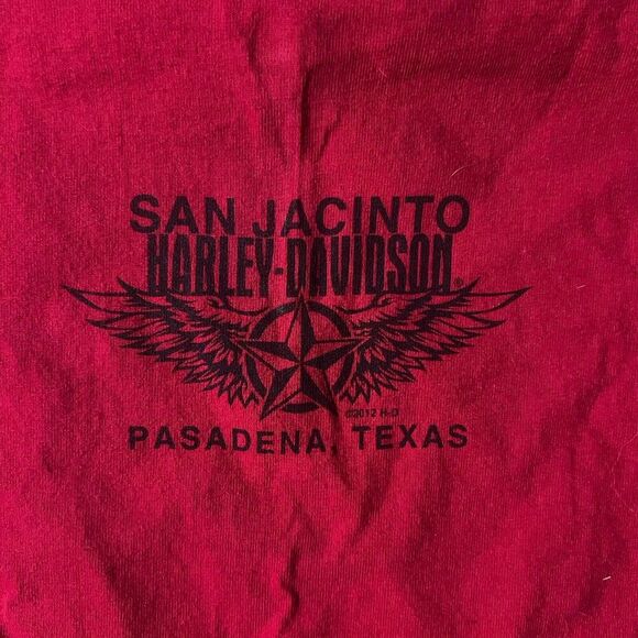 KIDS YOUTH SIZE Small 6-7 T- shirt Harley Davidson Dog Santa Hat Christmas EUC - Picture 5 of 6